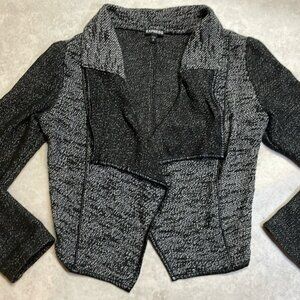 Express women’s/juniors black/gray long sleeve sweater/jacket size SP